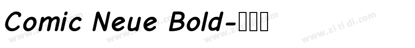 Comic Neue Bold字体转换